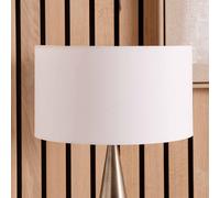White Cylinder Cotton Lampshade for Table Lamps 16 inch | Drum Lamp Shade for Living Room Standard Lamps (White, 40cm Diameter)