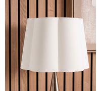 Ruma White Handloom Tapered Scalloped Lampshade for Table Lamps | Size: 16 inches Ruma White 16 inches