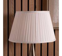 Ruma White Knife Pleat Lamp Shade Tapered Faux Silk Shade for Table Lamps & Floor Lamps | Size: 12 inches Ruma White 12 inches