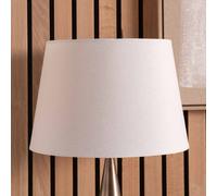 Tapered Lampshades for Table Lamps | Poly Cotton Large Lampshades for Floor Lamps | Small Lampshades for Standard Lamps (White, 30cm Diameter)