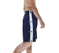RUMAOZIA Basketball Shorts Women's Short Side Opening Button Placket Training Shorts Leisure Shorts Short Split Basketball Shorts Sport Button Fitness Rehab Short Shorts with Side Pockets, navy, XL