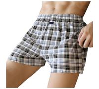 RUMAOZIA Boxer Shorts Bamboo Men's Cotton Loose Premium Soft Cotton Low Rise Sexy Boxer Letter Checked Woven Underwear Underpants Sleep Shorts Trunk Men Hipster Underwear, black, M