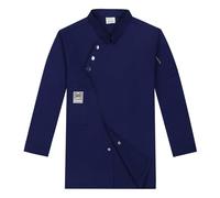 RUMAOZIA Chef's Jacket Men's Long Sleeve Slim Fit Chef Uniform Baker's Jacket Men's Chef Jacket Hospitality Uniform Worker Jacket Baker's Jacket Long Sleeve Kitchen Chef Coat Work Wear Plain, navy, XL