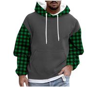 RUMAOZIA Colour Block Men's Sweatshirt Hoodie Colour Block Sweatshirt Casual Hoody Long Sleeve Pullover Men's Hooded Jacket Drawstring with Pocket Hoodie Hooded Pullover Crew Neck with Hood, Green
