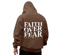 RUMAOZIA Men's Hoodie Back Print Letter Print Oversize Sweatshirt with Hood Pullover Y2K E-Girl Vintage Hoodie Harajuku Streetwear Eye-catching for Casual Urban Style, brown, S