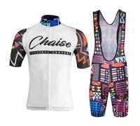 RUMAOZIA Suits Jerseys Men's Cycling Jersey Short Sleeve Set Quick Drying Breathable Cycling Jersey + Bib Shorts for Cycling Mountain Bikes Cycling Clothing Set Cycling Jersey Set, White, XXL