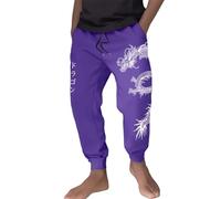 RUMAOZIA Wide Jogging Bottoms, Men's Tracksuit Bottoms, Long Chinese Dragon Print, Casual Trousers, Comfortable, Soft Sweatpants, Summer, Harajuku Streetwear, Sports Trousers for Men, Everyday