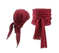 RUMAOZIA Women's Pirate Headscarf, Red Scarf, Pirate Sash, Red Black Pirate Costume Accessory Set, Men's Bandana Accessories, Pirate Jack Captain Headband Belt Carnival Costume for Women Children