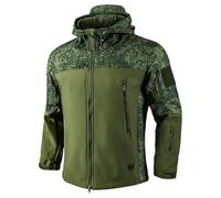 RUMAOZIA Work Jacket Men's Fleece Jacket with Hood German Army Tactical Jacket Camouflage Winter Camouflage Clothing Windproof Warm Hiking Camping Sports Jackets Coats Hiking Jacket, P Green2, XXL