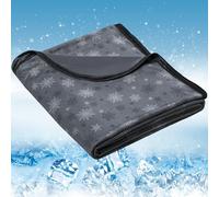 RUMBALUXY Cooling Blanket for Hot Sleepers - Soft & Lightweight Summer Cold Blanket for Night Sweats | Perfect for Bed, Couch, Sofa (Dark Gray, Double 153 x 203cm)