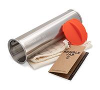 Rumble Jar - Next-Gen Cold Brew Coffee Maker for 32oz Mason Jars - 200 Micron Filter Is Ideal for Coarse Grounds & Stronger Coffee - Includes Cotton Filter Sock (32oz Filter-only w/Orangey-Red cap)