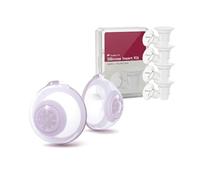 Rumble Tuff- Slim Cups Wearable Hands-Free Collection Cups for Breastfeeding Babies & Mothers with Insert Kits | Works W/Most Electric Breast Pumps (24mm) (Small Kit)