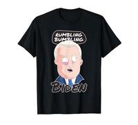 Rumbling Bumbling Biden Funny Anti Joe Biden Caricature T-Shirt, Men, Black, 5X-Large