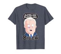Rumbling Bumbling Biden Funny Anti Joe Biden Caricature T-Shirt, Men, Heather Blue, 5X-Large