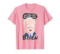 Rumbling Bumbling Biden Funny Anti Joe Biden Caricature T-Shirt, Men, Pink, X-Large