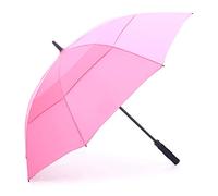 RUMBRELLA Golf Umbrella Windproof UV Umbrellas Large UPF 50+ Auto Open 55IN (B: Light Pink)