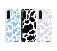 RUMDEY 3 Pack Cute Cow Print Girls Woman Phone Case for Samsung Galaxy A56 6.7", Aesthetic Pattern Design Funda Matte Soft Slim Shockproof TPU Bumper Cover Funda
