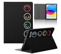 RUMDEY Cute Case for iPad 10th Generation Case 2022 iPad 10.9 Inch -Smiles Face Printed Pattern Funda Folio Cover Leather Cases for Boys Girls Women Men