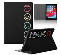 RUMDEY Cute Case for iPad 9.7 Case 2018 iPad 6th Generation Case/2017 iPad 5th Generation -Smiles Face Printed Pattern Funda Folio Cover Leather Cases for Boys Girls Women Men