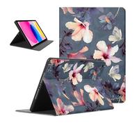 RUMDEY Cute Flower Floral Case for iPad 2022 / iPad 10th Gen-Aesthetic Thin Soft TPU Back Auto Wake/Sleep Pattern Slim Leather Lightweight Protective Cover for for Kids Girls Women 06