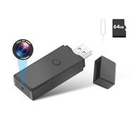 rumhams 64GB USB Flash Drive Camera,1080P Video Resolution Security, Rechargeable Portable mini Body cam,Surveillance Camera