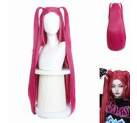 Rumi Costume Kids Wig Cosplay, Mira Zoey Rumi Costume Wig for Women Men, Purple Braid Wigs Outfit Hair Halloween Cosplay Props, Anime Cos-play Wigs (Red - Mira)
