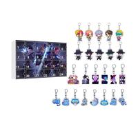 Rumi Mira Christmas Advent Calendar 2025-24 Day Countdown with Acrylic Keychain Ornaments, Festive Character Decor for Kids Teens Adults, Unique Halloween Xmas Gift for Boys Girls