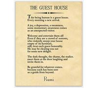 Rumi Quote The Guest House Poem by Rumi Inspiring Poem Guest House Decor Guest House Wall Art Poetry Sign Poetry Wall Art Poem Decor (11 x 14, Parchment)