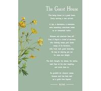 Rumi The guest house poem art print with illustration (green). Size A4