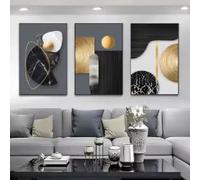 Rumlly 3pcs Canvas Poster Abstract Geometry Art Beautiful Marble Pattern Simple Design for Friend Living Room Bedroom Decor(40x50cmx3/Canvas Wrapped)