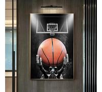 Rumlly Canvas Painting Basketball Poster and Prints Basketball Dream Inspirational Quotes Wall Art For Living Room Home Decor(30x40cm/Canvas Wrapped)