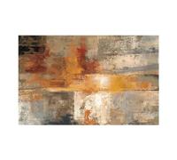 Rumlly Gold Grey Canvas Print Abstract Painting Canvas Art Pictures Modern Wall Poster Prints Living Room Bedroom Wall Decor 50x70cm No Frame