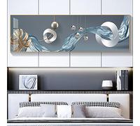 Rumlly Modern Luxury Abstract Geometric Canvas Painting Wall Pictures Ribbon Posters Bedroom Bedside Hotel Home Decoration Cuadros 45x130cm Frameless