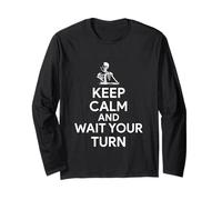 Rummikub Game Keep Calm and Wait Your Turn Funny Skeleton Long Sleeve T-Shirt