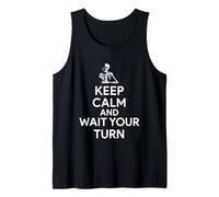 Rummikub Game Keep Calm and Wait Your Turn Funny Skeleton Tank Top