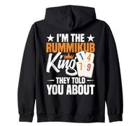 Rummikub Game Tile Game The King Joker Rummikub Player Zip Hoodie