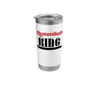 Rummikub King Logo with Royal Crown Black Ink Stainless Steel Insulated Tumbler