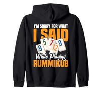 Rummikub Player Tile Game I Am Sorry King Rummikub Zip Hoodie