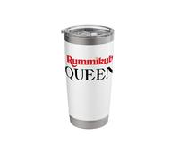 Rummikub Queen Logo with Royal Crown Noble Black Ink Stainless Steel Insulated Tumbler