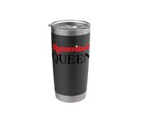 Rummikub Queen Logo with Royal Crown Noble Black Ink Stainless Steel Insulated Tumbler