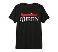 Rummikub Queen Logo with Royal Crown Noble White Ink Premium T-Shirt