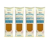 Rummo Gluten Free Spaghetti No.03-400g Corn & Brown Rice Pasta - Pack of 4, with Italia Solutions UK Kitchen Conversion Card
