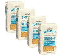 Rummo Gluten Free Stelline No.22-400g Corn & Brown Rice Pasta - Pack of 4 with Italia Solutions UK Kitchen Conversion Card