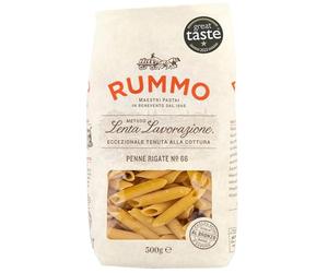 Rummo Italian Pasta, Ridged Penne Rigate No.66 - Great Taste Award Winner 2022, Ridged for a Perfect Bite, 500 g (Pack of 1)