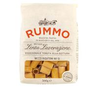 Rummo Mezzi Rigatoni Pasta No.51 - Short, Italian Tubular Pasta, Designed for Maximum Sauce Coating, 500 g (Pack of 1)