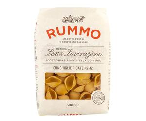 Rummo Ridged Conchiglie Rigate Pasta No.42 - Ridged Italian Pasta Shells, Masterfully Crafted for Ultimate Sauce Absorption, 500 g (Pack of 1)