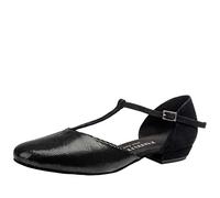 Rummos Womens Dance Shoes Carol 061-024 - Diva Leather/Nubuk Black - Regular Fitting - 0.8" Bloc Heel - Size: EUR 41