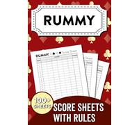 Rummy Score Sheets with Rules: Track Scores and Learn the Rules (Straight Rummy)!