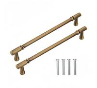 Rummyluck 2 Pack Antique Brass Kitchen Cupboard Handles 192mm (Type 10)