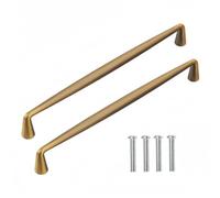 Rummyluck 2 Pack Antique Brass Kitchen Cupboard Handles 192mm (Type 11)